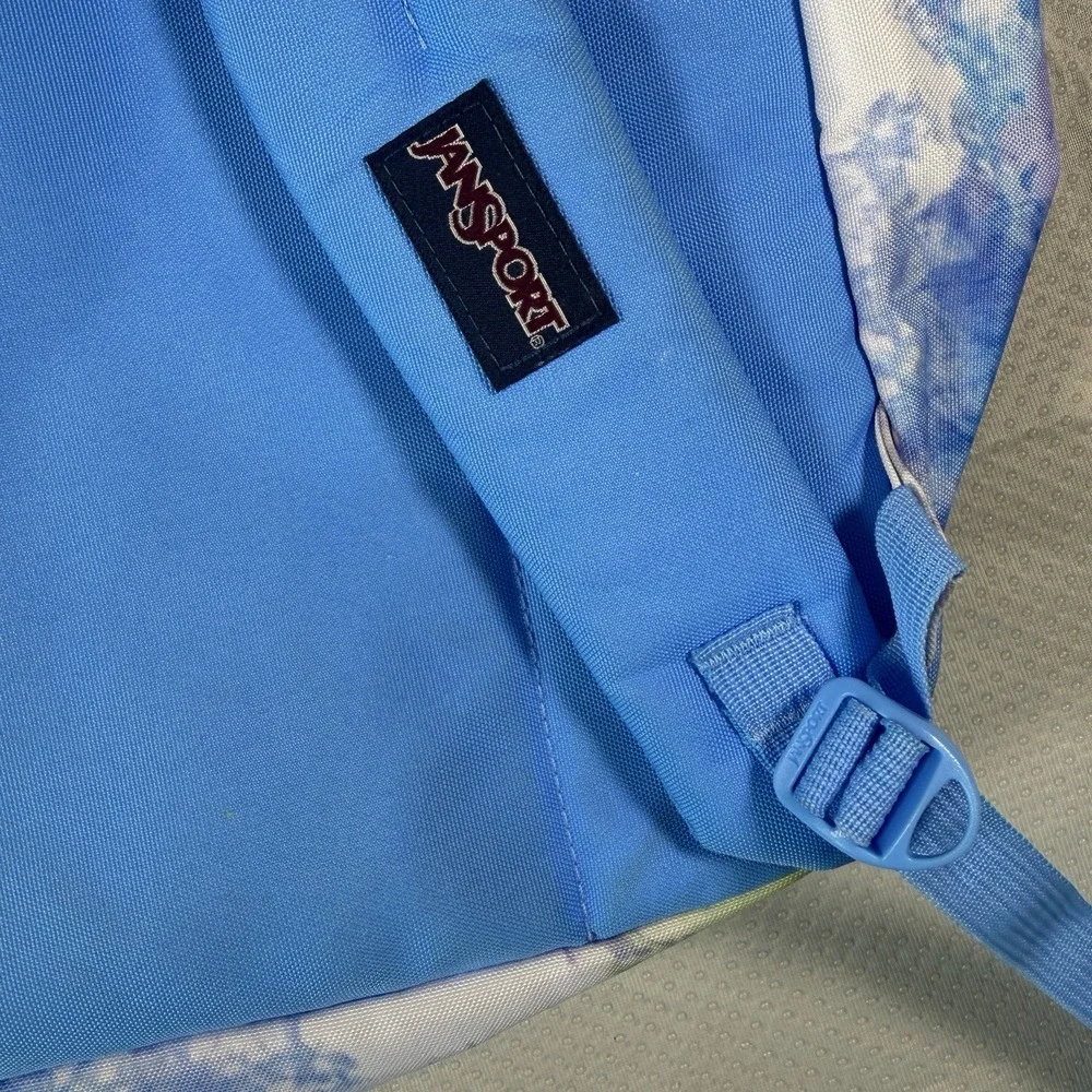 JanSport Big Student Tie Dye Backpack Blue Purple Pink School Bookbag Mesh